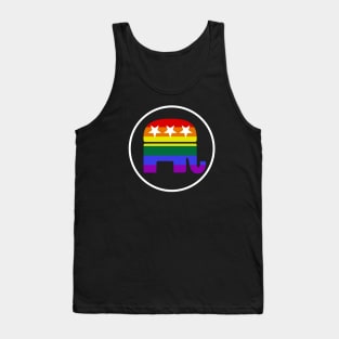 Rainbow Republican Elephant Tank Top